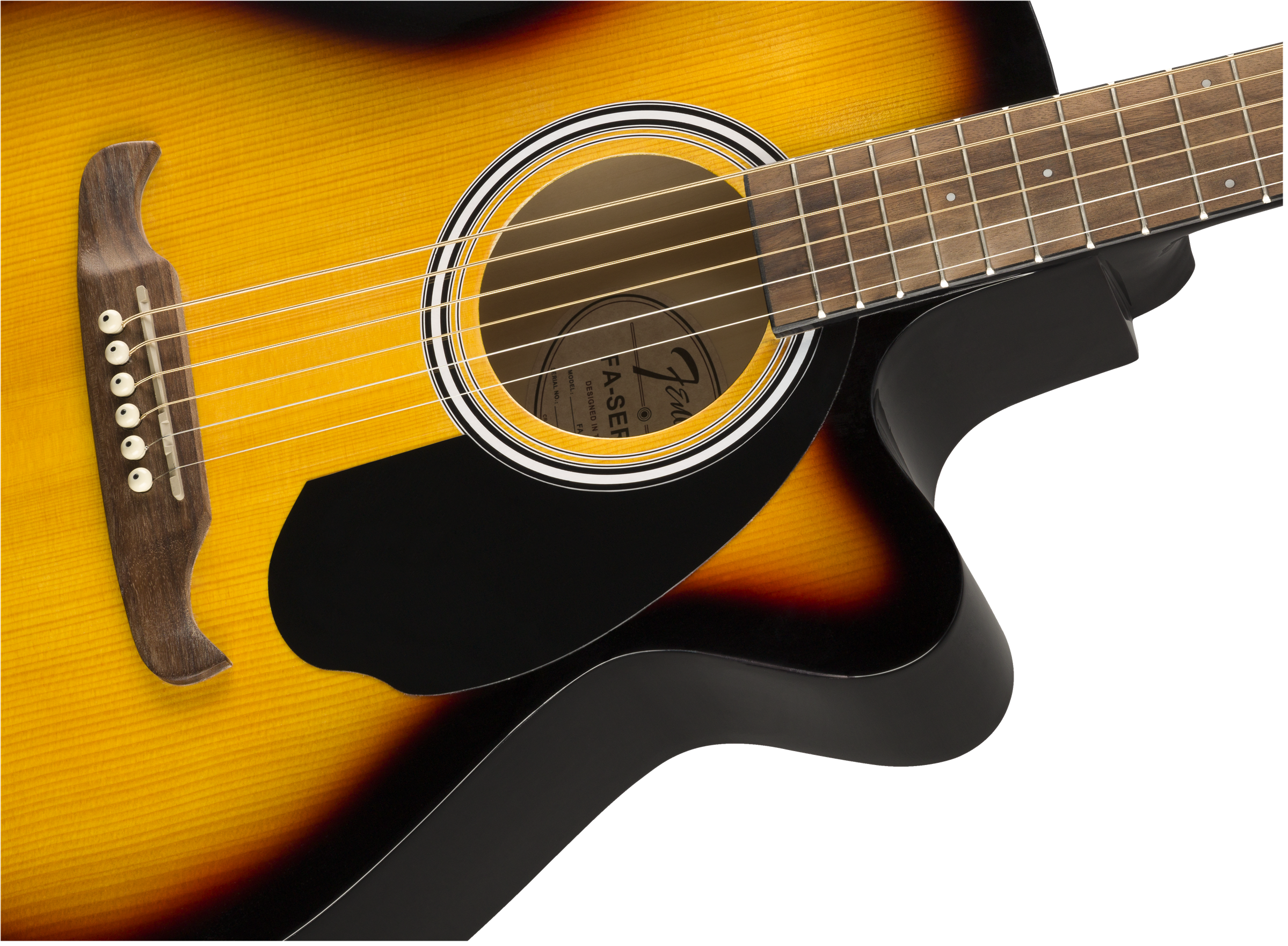 Fender® FA-135CE Concert, Walnut Fingerboard, Sunburst