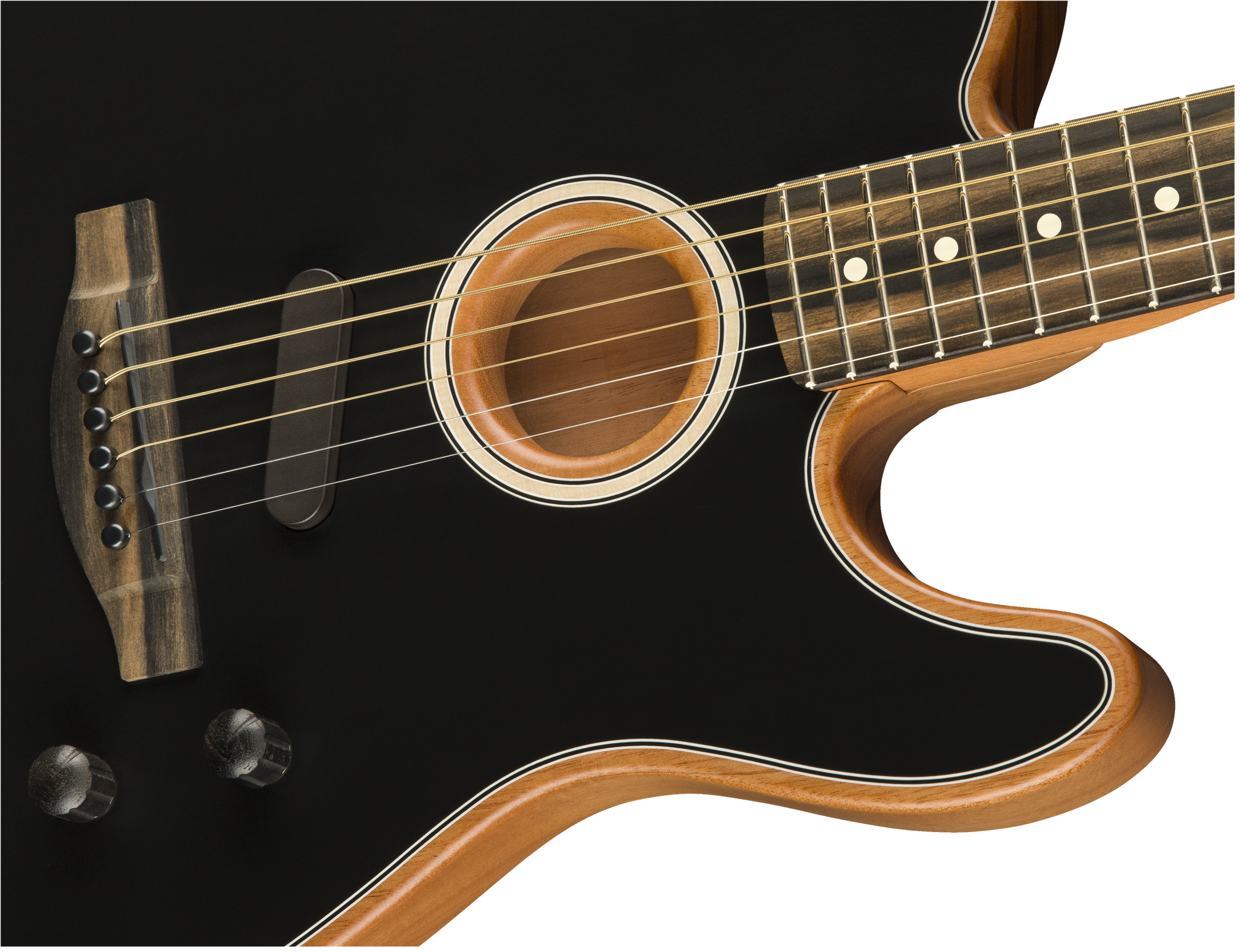 Fender® American Acoustasonic® Telecaster®, Ebony Fingerboard, Black