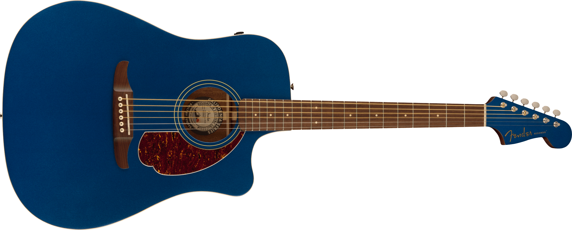 Fender® Redondo Player, Walnut Fingerboard, Tortoiseshell Pickguard, Lake Placid Blue