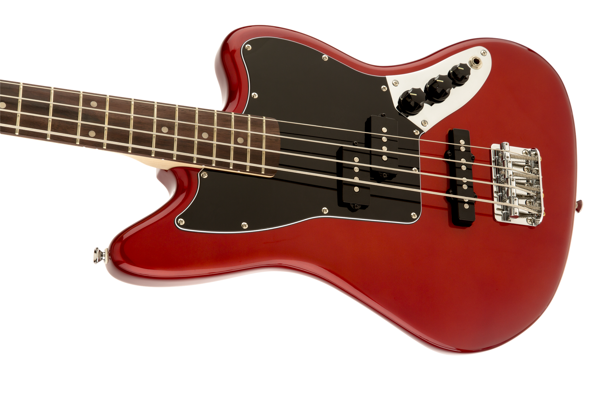 Squier® Vintage Modified Jaguar® Bass Special SS, Rosewood Fingerboard, Candy Apple Red