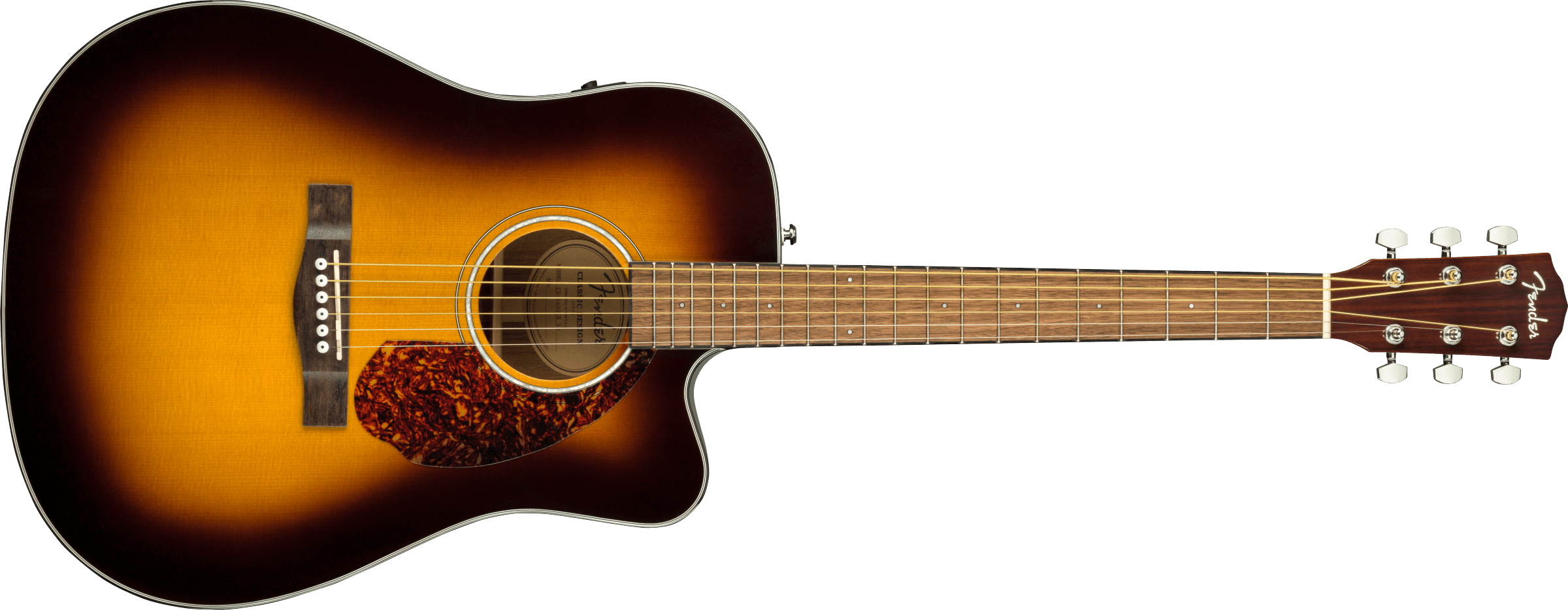 Fender® CD-140SCE Dreadnought, Walnut Fingerboard, Sunburst w/case