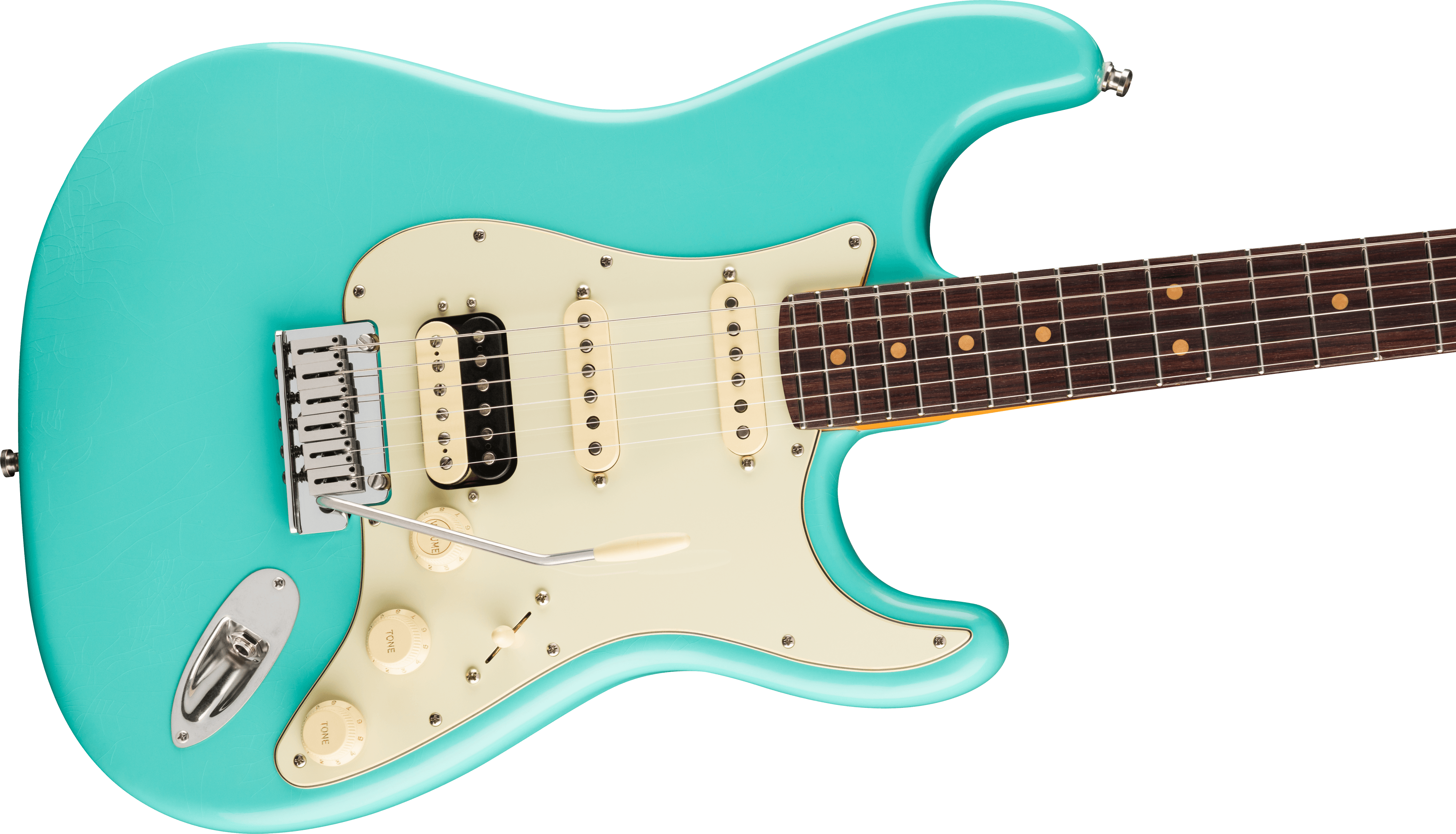 Fender® American Ultra Luxe Vintage '60s Stratocaster® HSS, Rosewood Fingerboard, Sea Foam Green