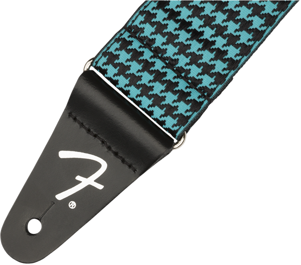 Fender® Houndstooth Jacquard Strap, Teal, 2"