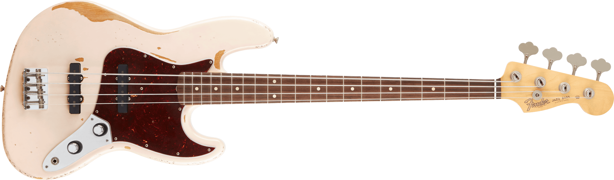 Fender® Flea Jazz Bass, Rosewood Fingerboard, Roadworn Shell Pink