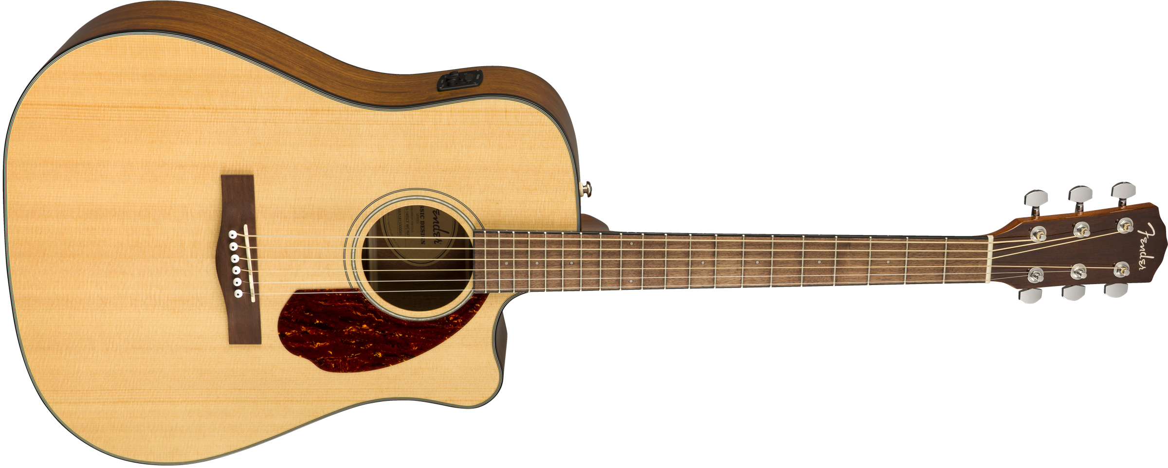 Fender® CD-140SCE Dreadnought, Walnut Fingerboard, Natural w/case