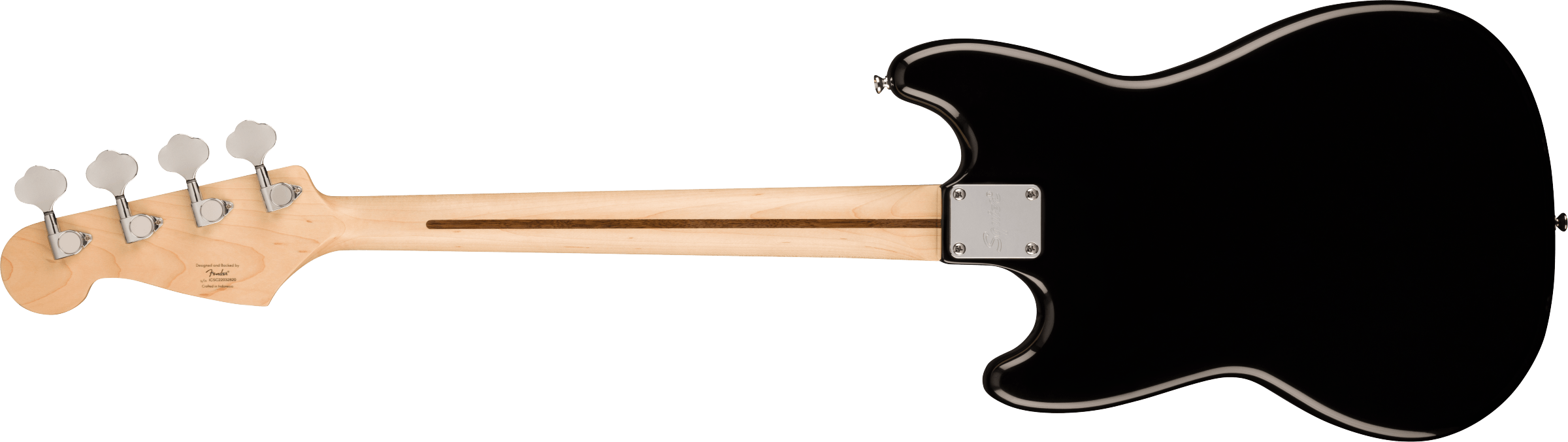 Squier® Squier Sonic® Bronco™ Bass, Laurel Fingerboard, White Pickguard, Black