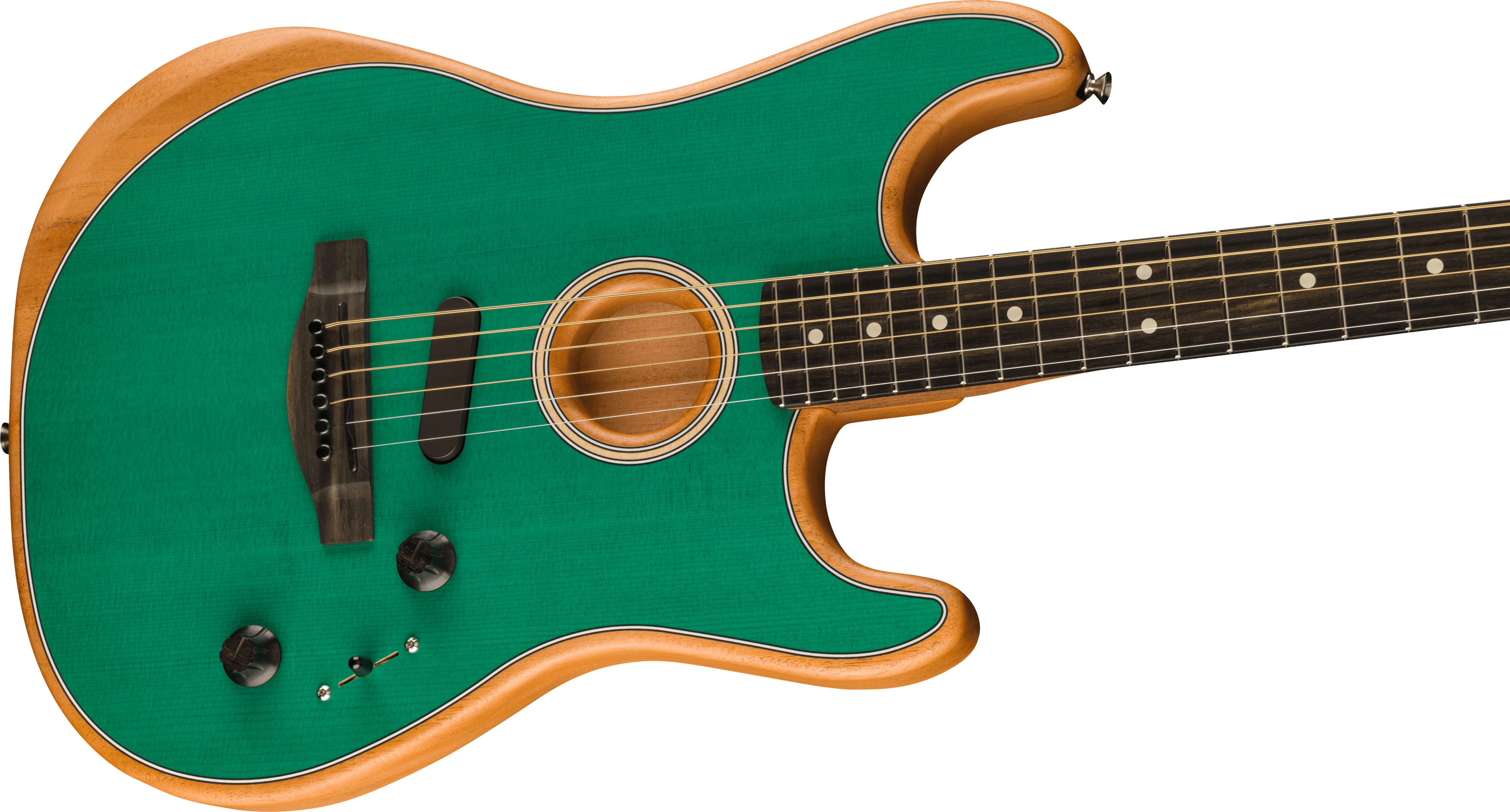 Fender® Limited Edition American Acoustasonic® Stratocaster®, Ebony Fingerboard, Aqua Teal