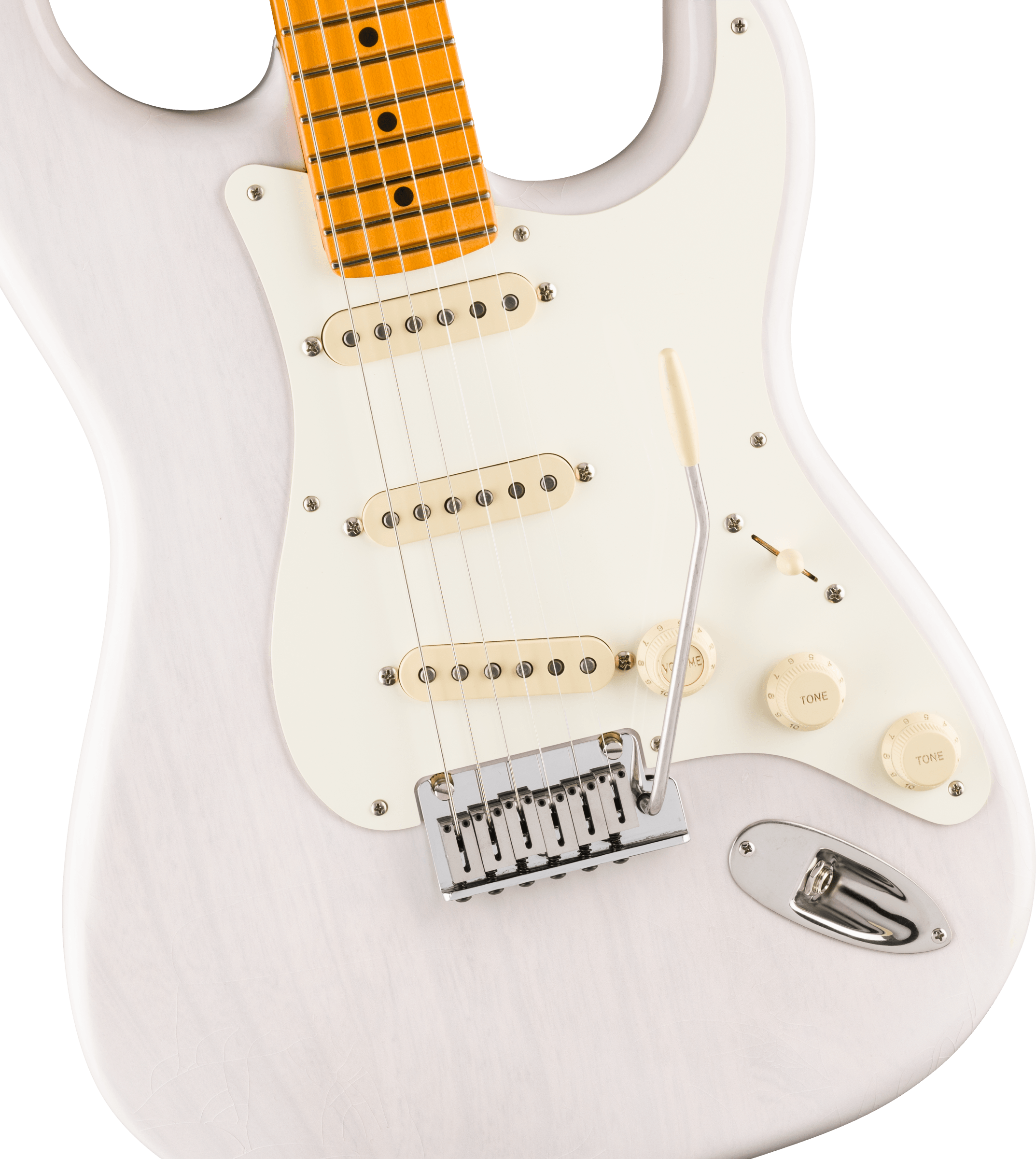 Fender® American Ultra Luxe Vintage '50s Stratocaster®, Maple Fingerboard, White Blonde