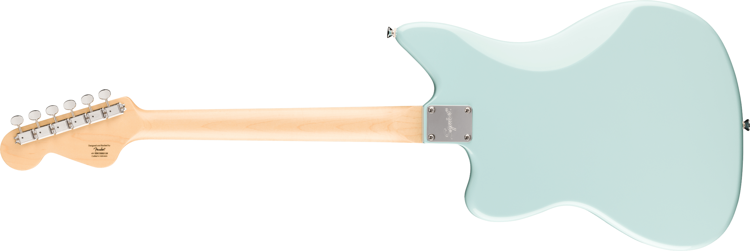 Squier® Paranormal Electric VI, Laurel Fingerboard, Parchment Pickguard, Matching Headstock, Daphne Blue