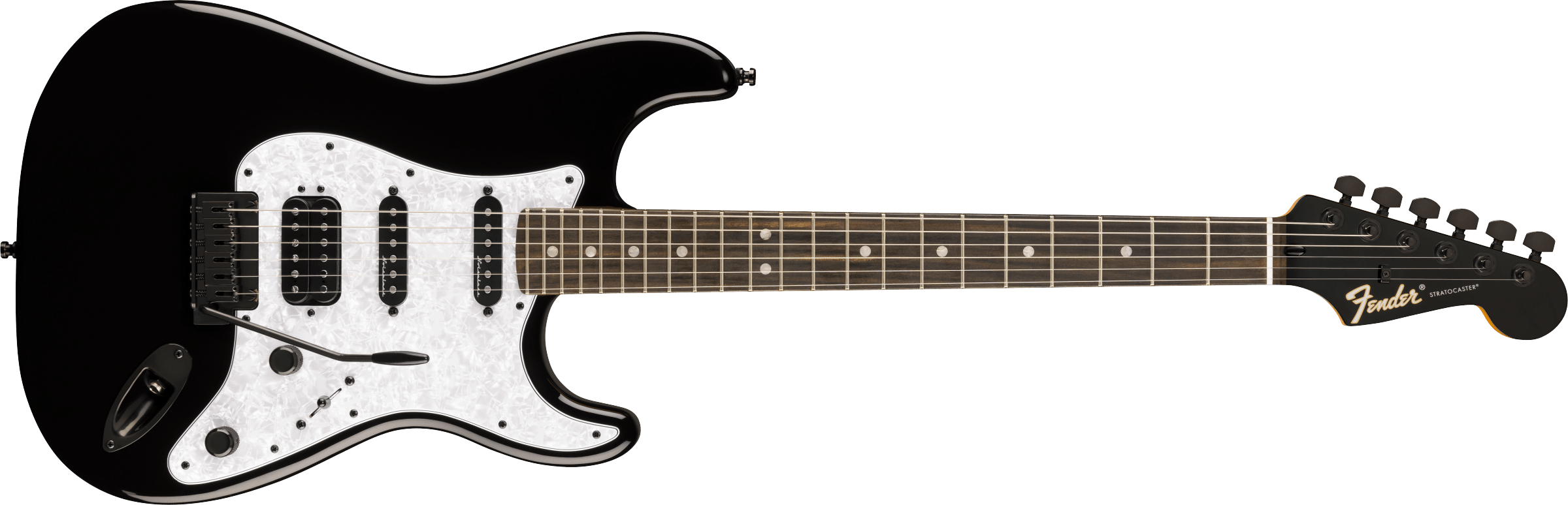 Fender® Limited Edition Player Fusion Stratocaster® HSS, Ebony Fingerboard, Black
