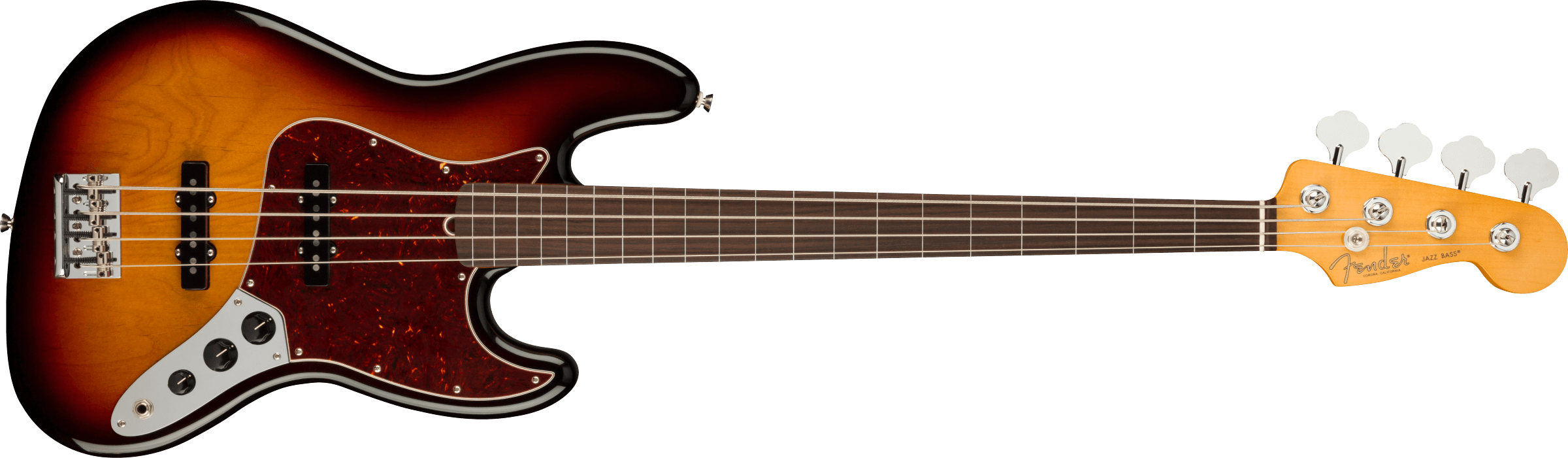 Fender® American Professional II Jazz Bass® Fretless, Rosewood Fingerboard, 3-Color Sunburst