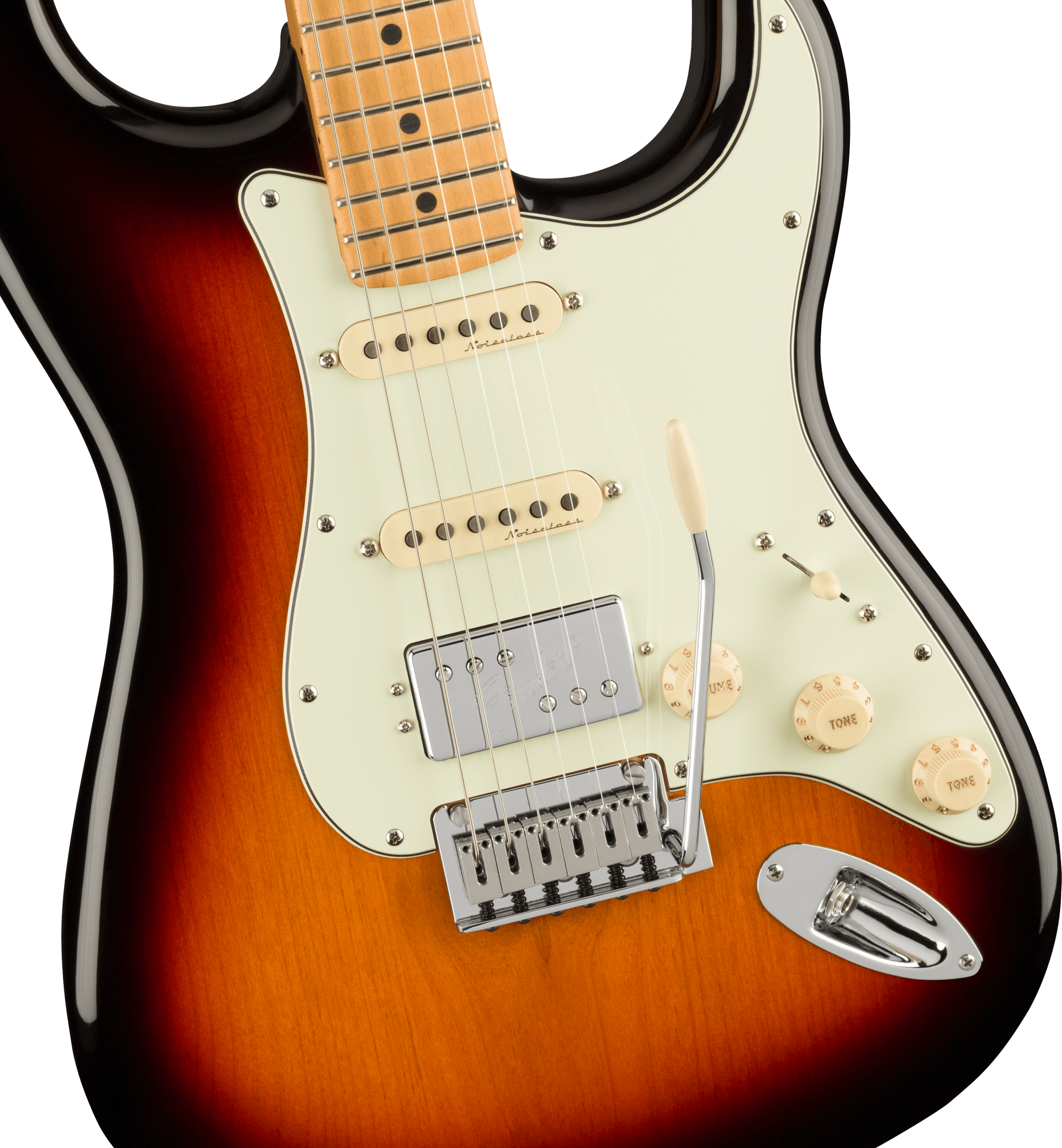 Fender® Player Plus Stratocaster® HSS, Maple Fingerboard, 3-Color Sunburst