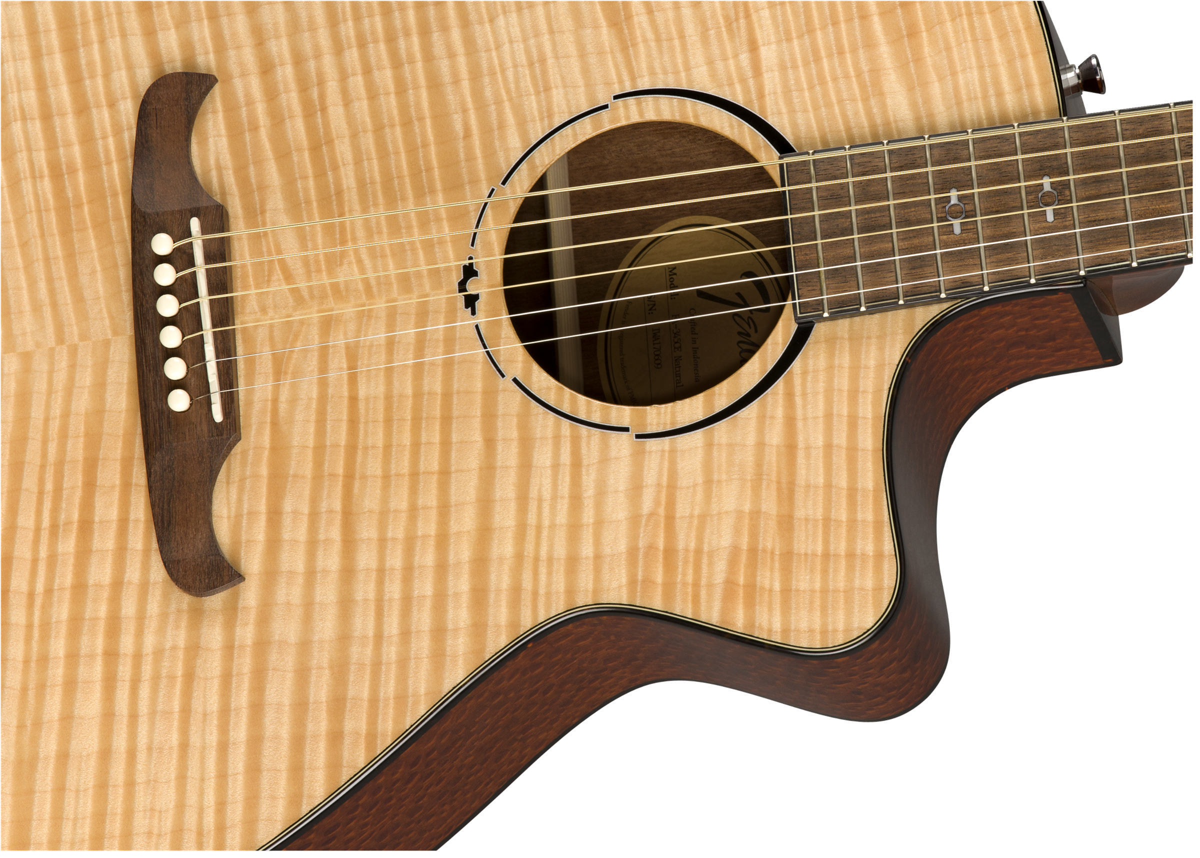 Fender® FA-345CE Auditorium, Walnut Fingerboard, Natural