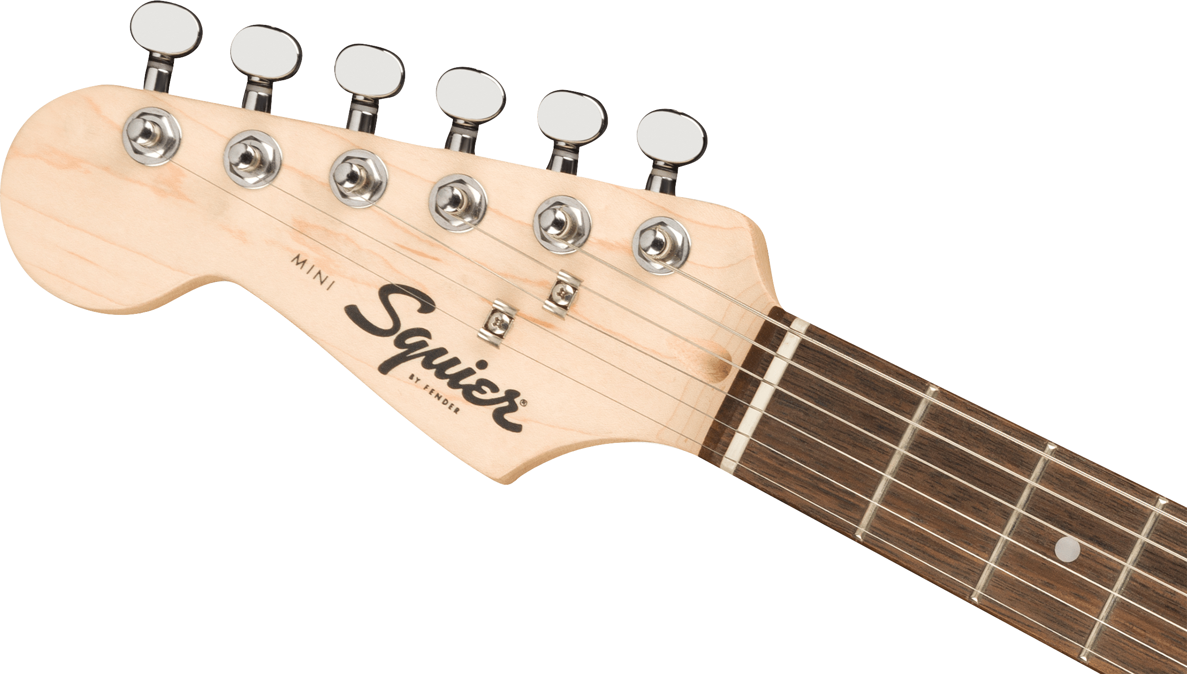 Squier® Mini Stratocaster® Left-Handed, Laurel Fingerboard, White Pickguard, Black