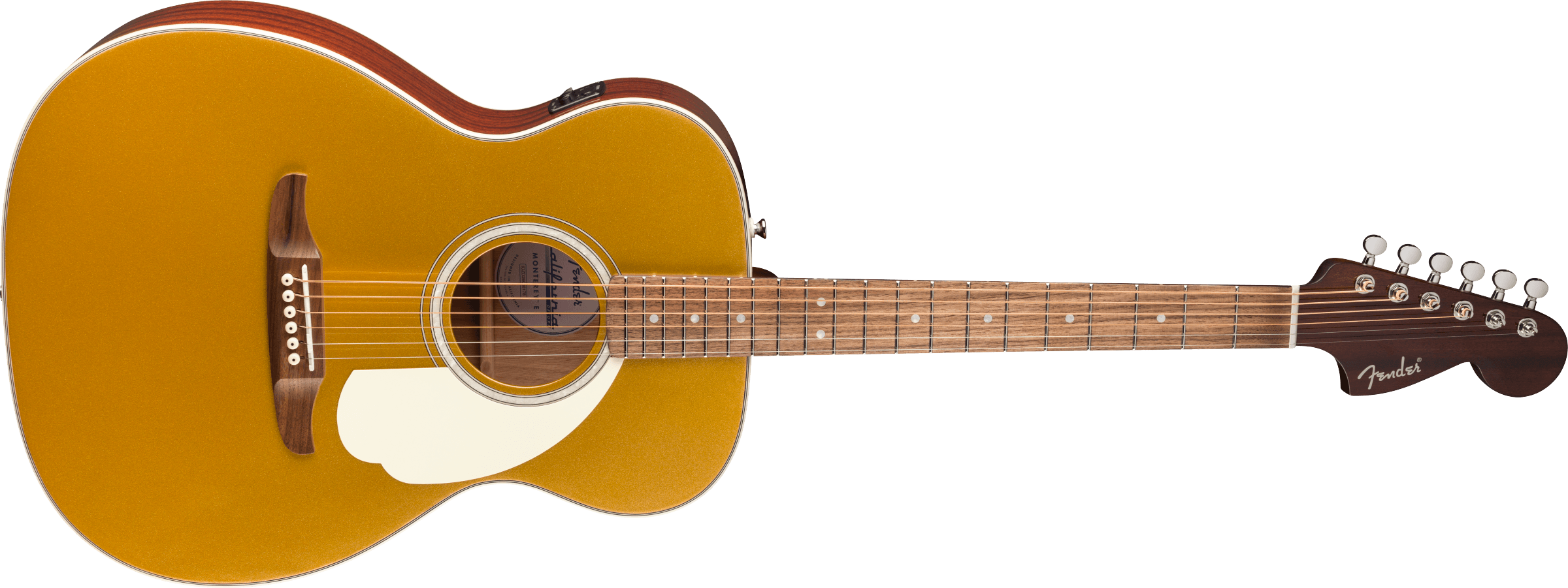 Fender® California Deluxe Monterey™ E, Ivory Pickguard, Aztec Gold
