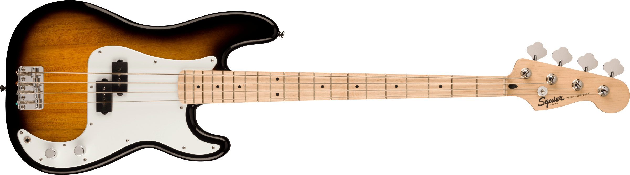 Squier® Squier Sonic® Precision Bass®, Maple Fingerboard, White Pickguard, 2-Color Sunburst