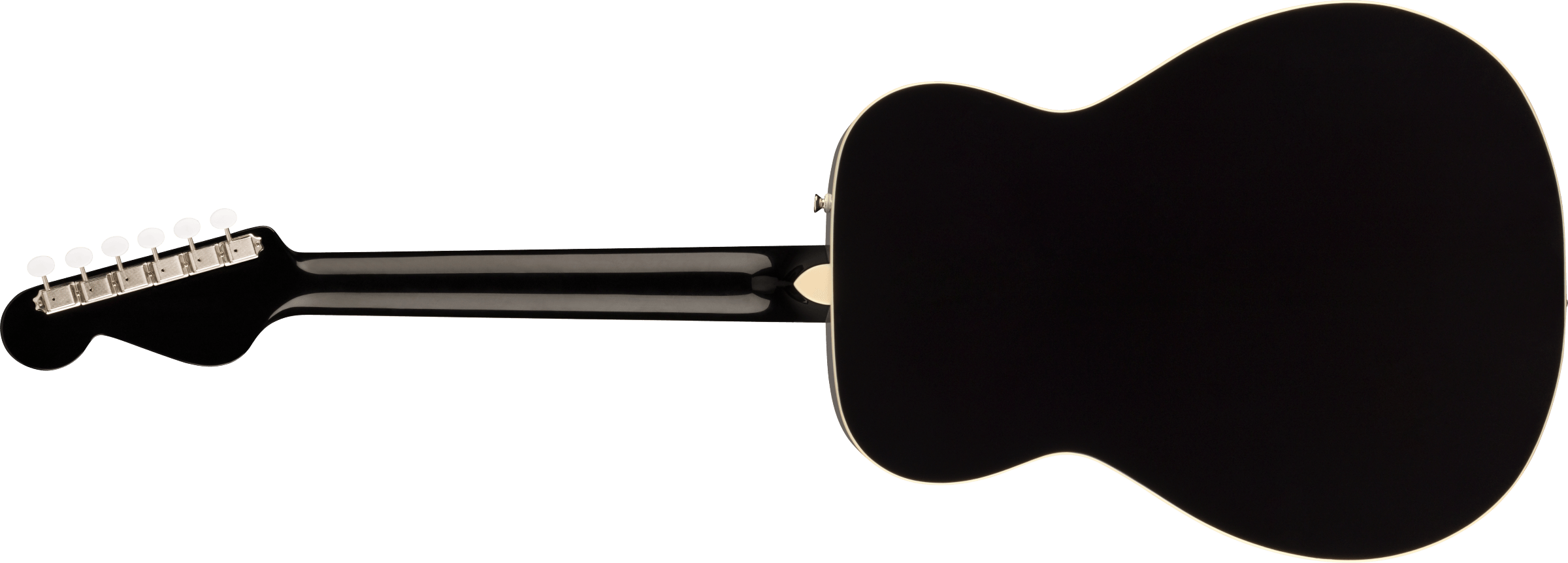 Fender® California Vintage Malibu with Case, Gold Pickguard, Matching Headstock, Black