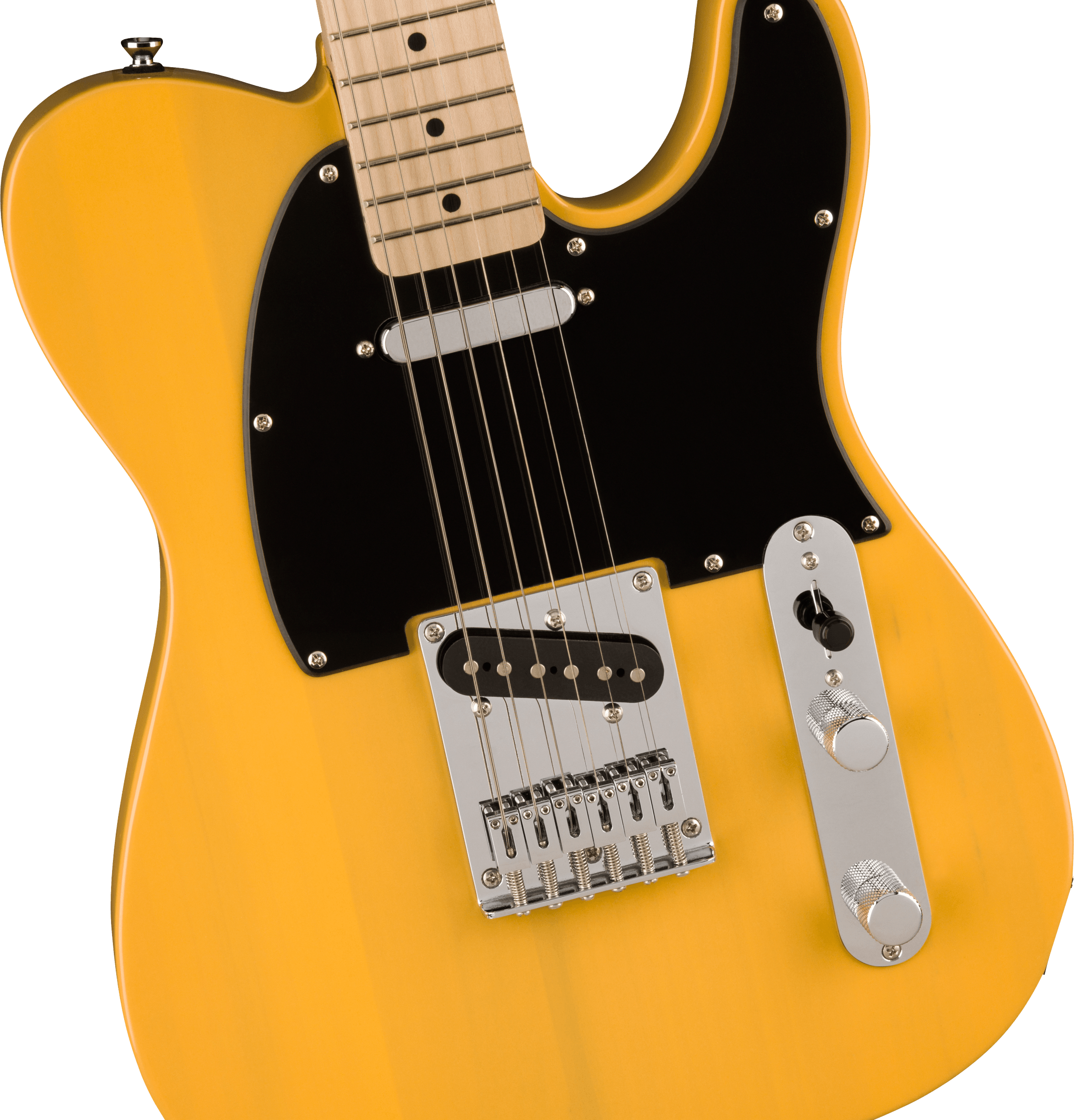 Squier® Sonic® Telecaster®, Maple Fingerboard, Black Pickguard, Butterscotch Blonde
