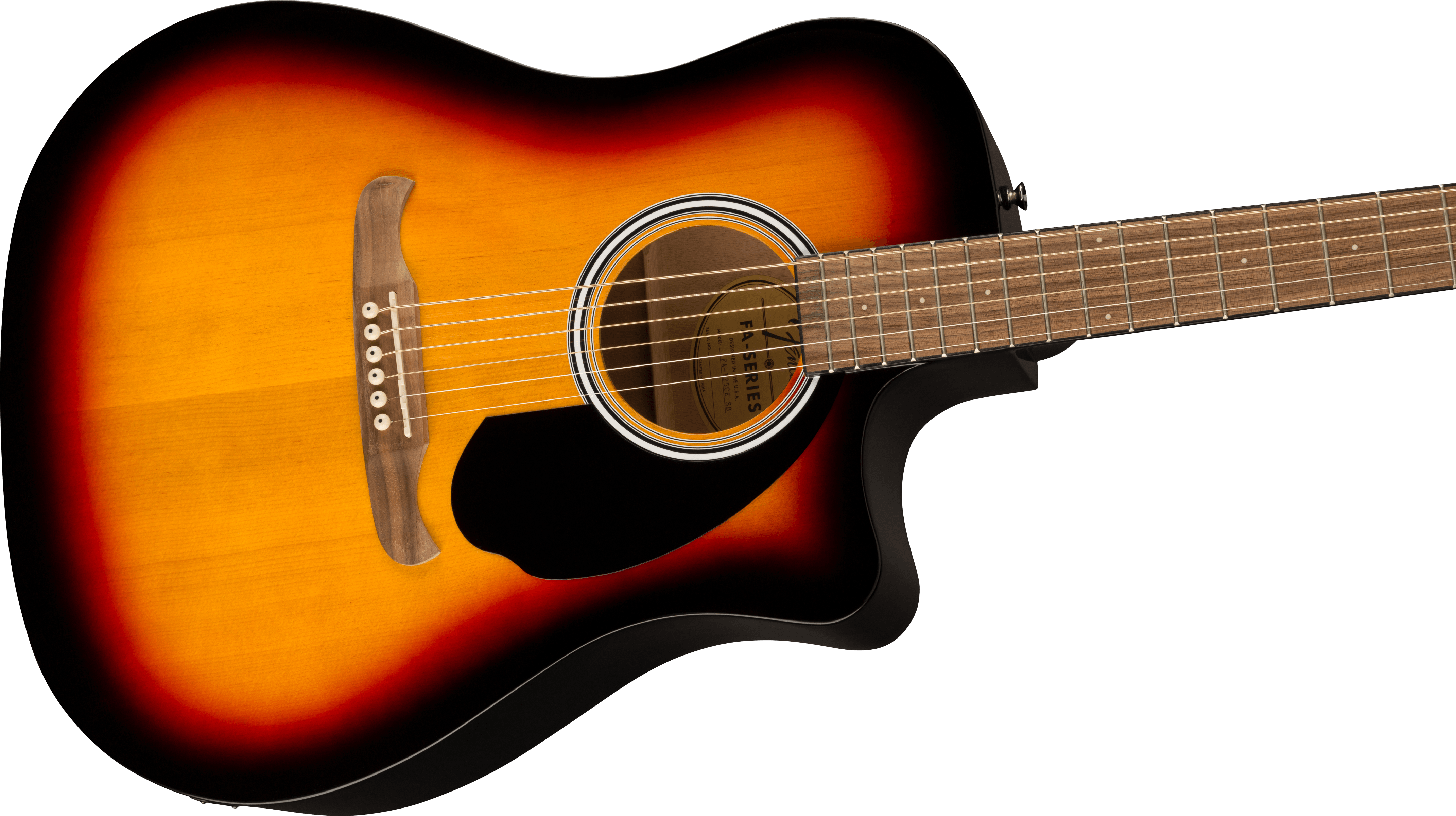 Fender® FA-125CE Dreadnought, Walnut Fingerboard, Sunburst
