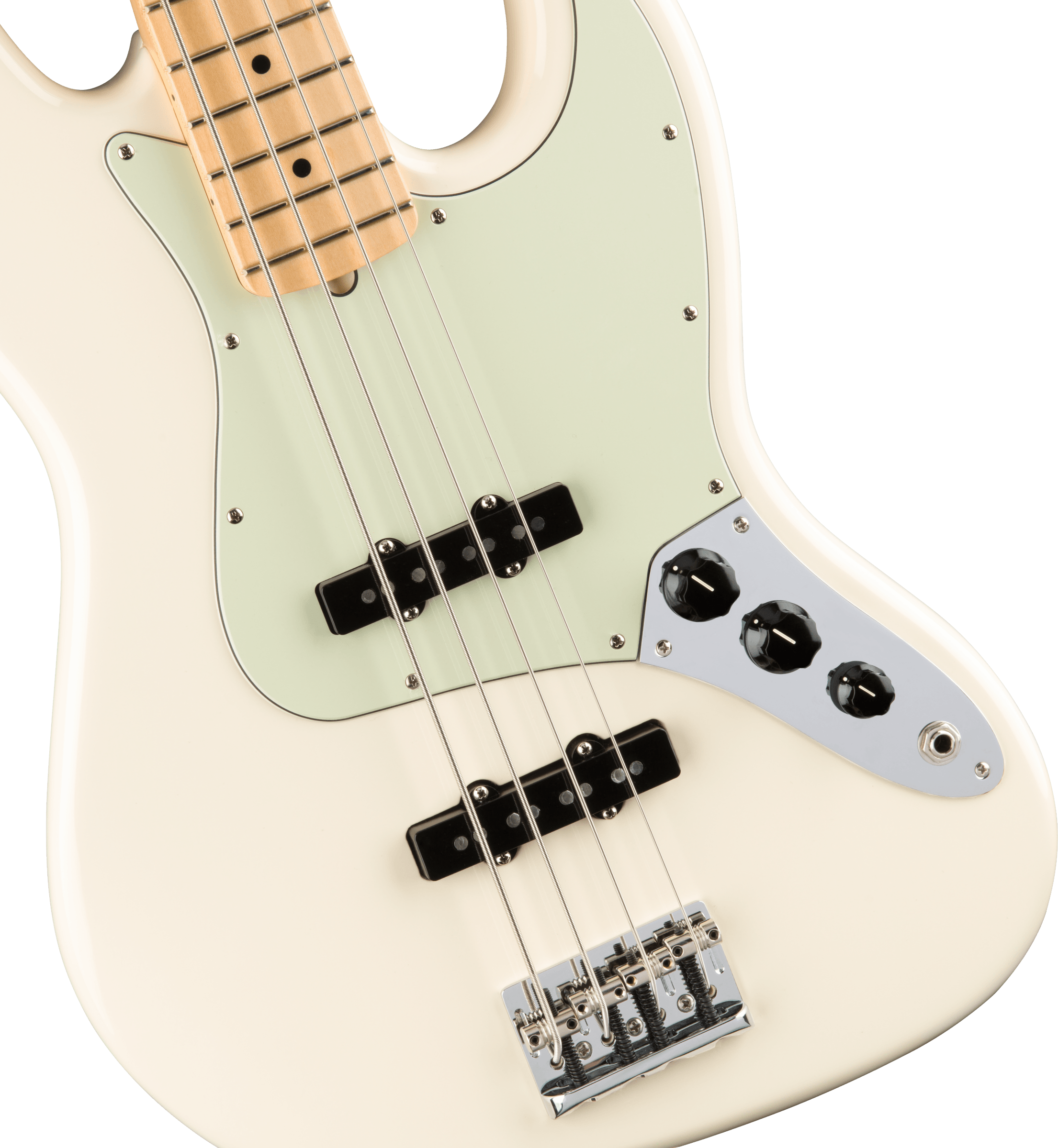 Fender® American Pro Jazz Bass®, Maple Fingerboard, Olympic White
