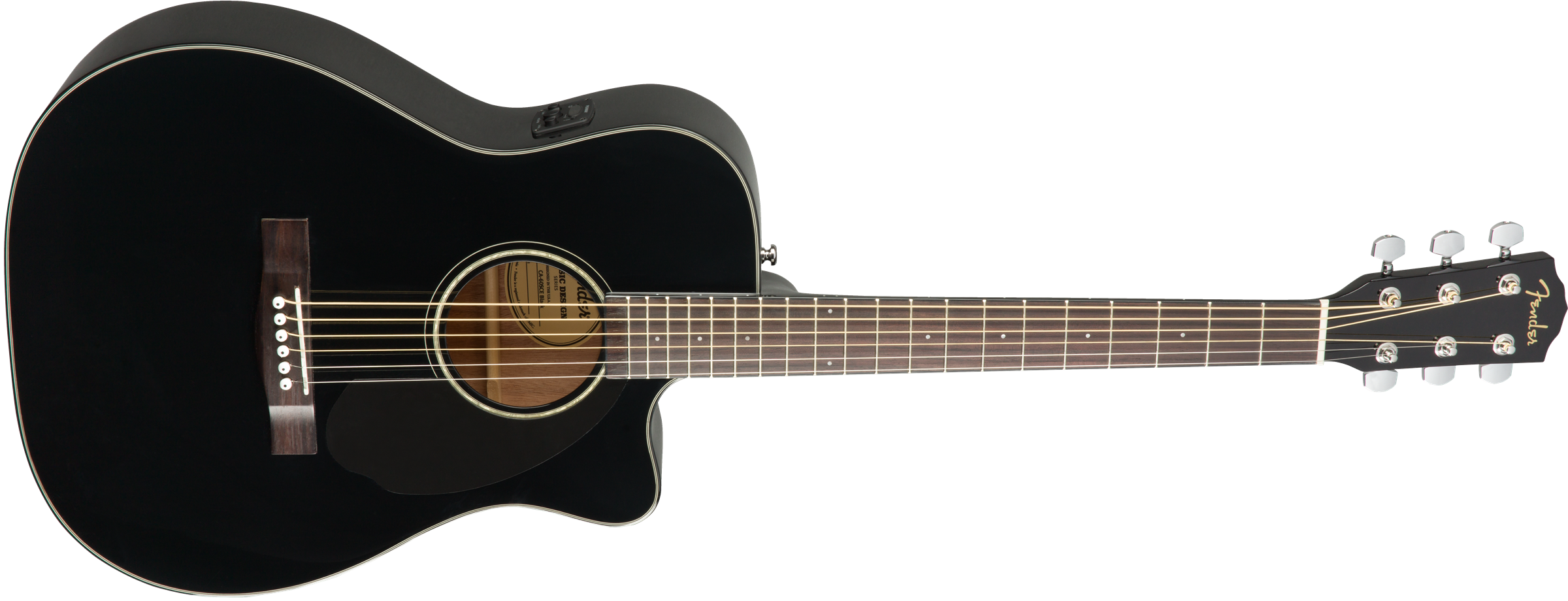 Fender® CC-60SCE Concert, Walnut Fingerboard, Black